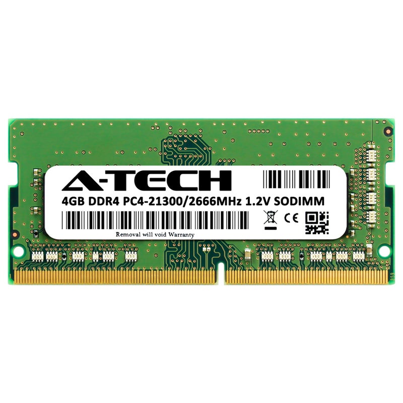 A-Tech 4GB DDR4 2666MHz PC4-21300 (PC4-2666V) CL19 SODIMM 1.2V 260-Pin Non-ECC SO-DIMM Laptop Notebook RAM Memory Module - Image 2